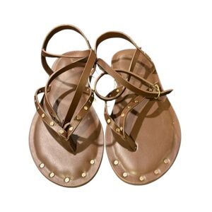 A New‎ Day Brown Nikki Studded Sandals 7.5